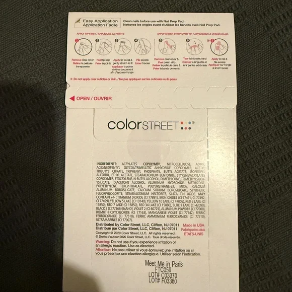 Color Street Meet Me in Paris Nail Strips - Picture 2 of 3